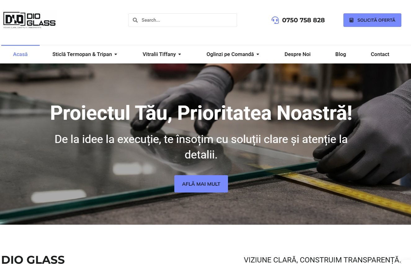dioglass.ro website
